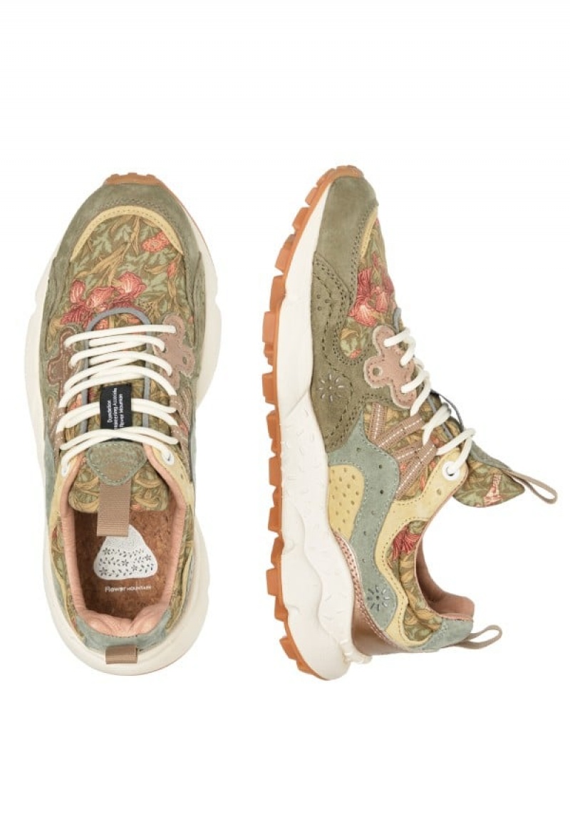 Flower Mountain Yamano 3 Joggesko Dame Grønn Beige | HIW550VX