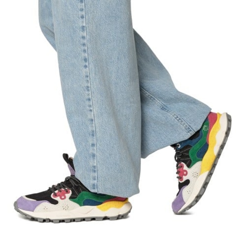 Flower Mountain Yamano 3 Joggesko Dame Lilla Svarte Hvite | PPK2447PF