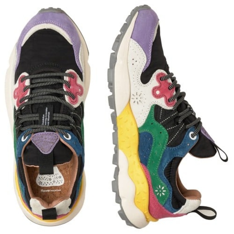 Flower Mountain Yamano 3 Joggesko Dame Lilla Svarte Hvite | PPK2447PF