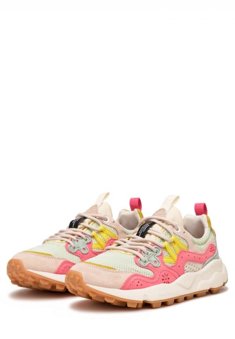 Flower Mountain Yamano 3 Joggesko Dame Rosa Turkis | FKW4725JV